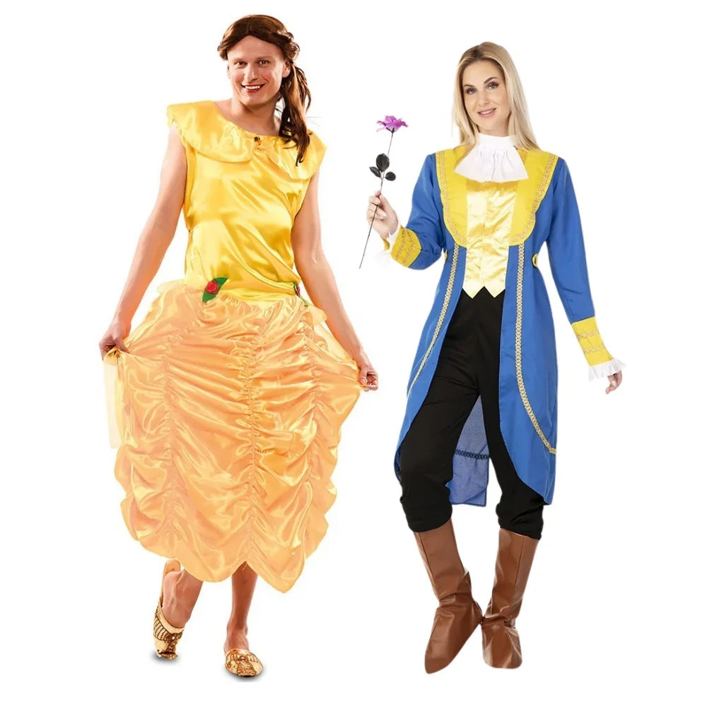 Disfraces en Pareja de La Bella y la Bestia Transgénero La Bella y la Bestia Disfraces Simon