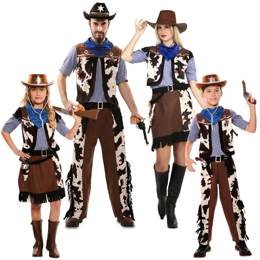 Disfraces para Grupo de Vaqueros con Estampado de Vaca Vaquero Disfraces Simon