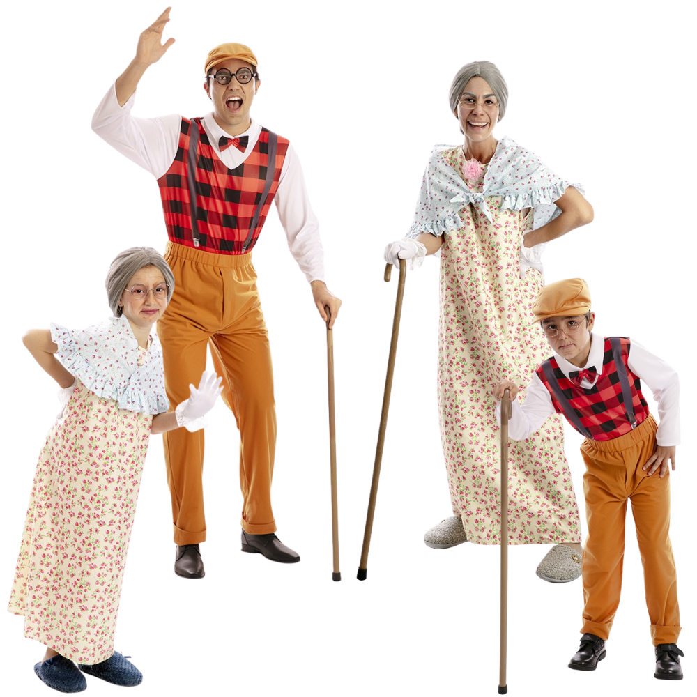 Disfraces para Grupo de Abuelos Ancianos
