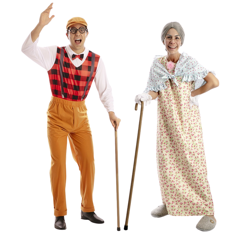 Disfraces en Pareja de Abuelos Ancianos