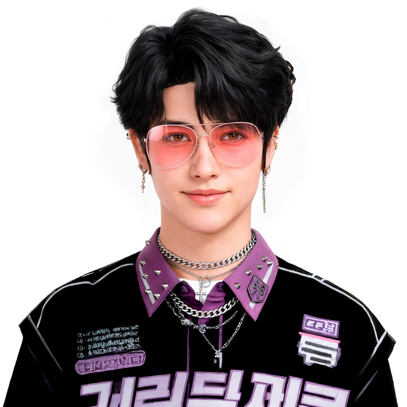 Peluca de Jinu Demonio Guerreras K-Pop Morena