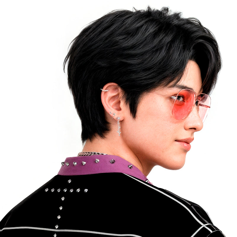 Peluca de Jinu Demonio Guerreras K-Pop Morena