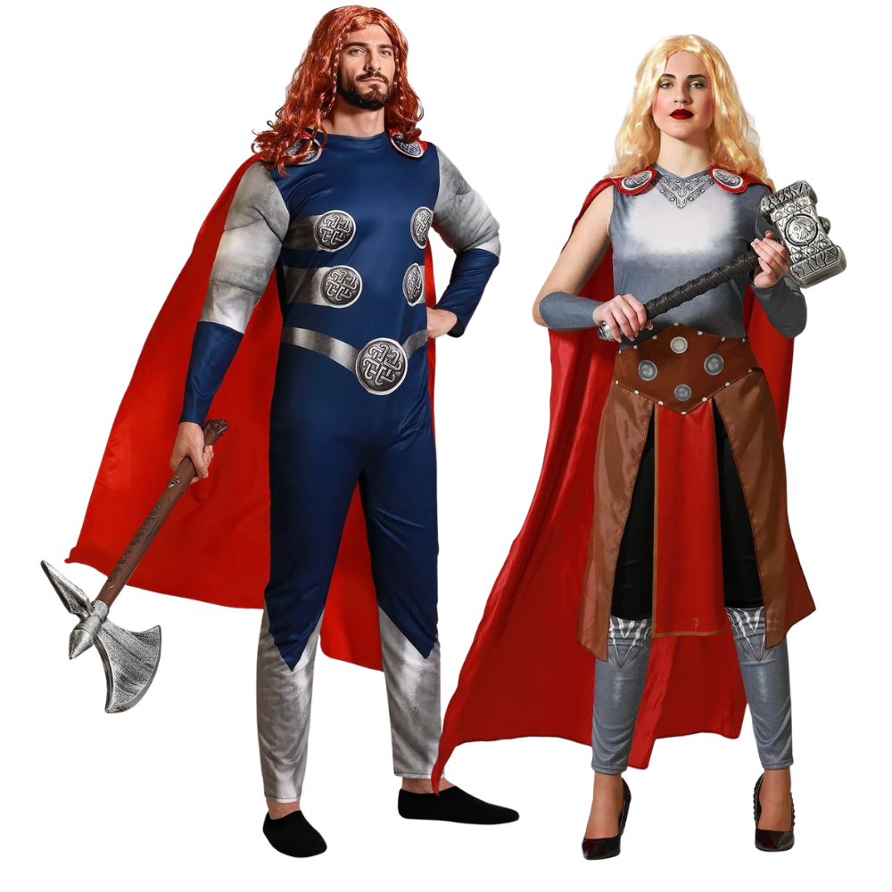 Disfraces en Pareja de Thor con Capa