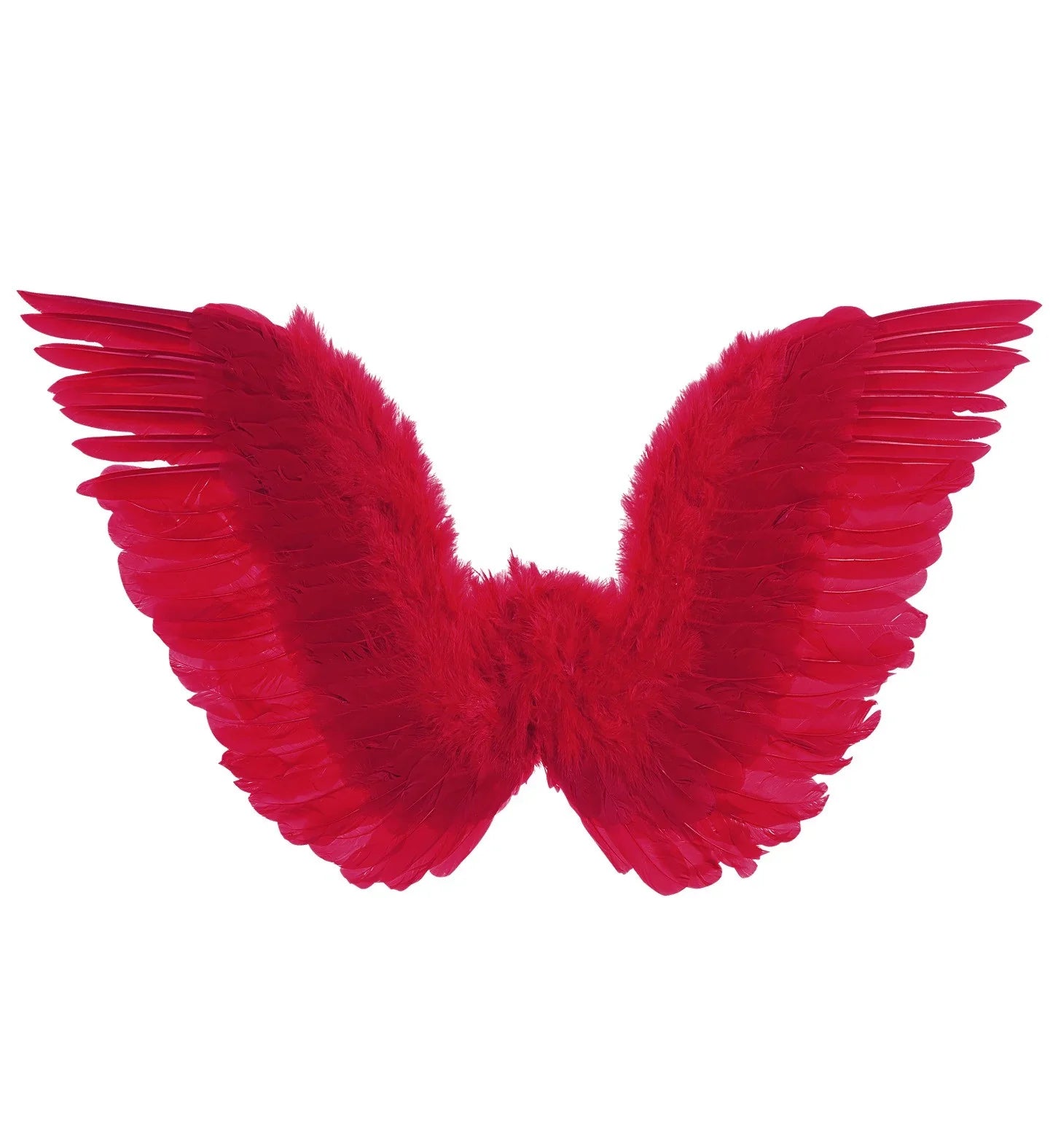 Alas de plumas naturales en rojo Alas Widmann
