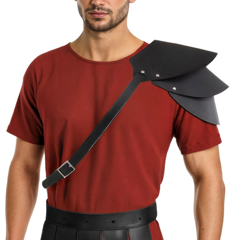 Hombrera de Gladiador Romano de Polipiel Negra