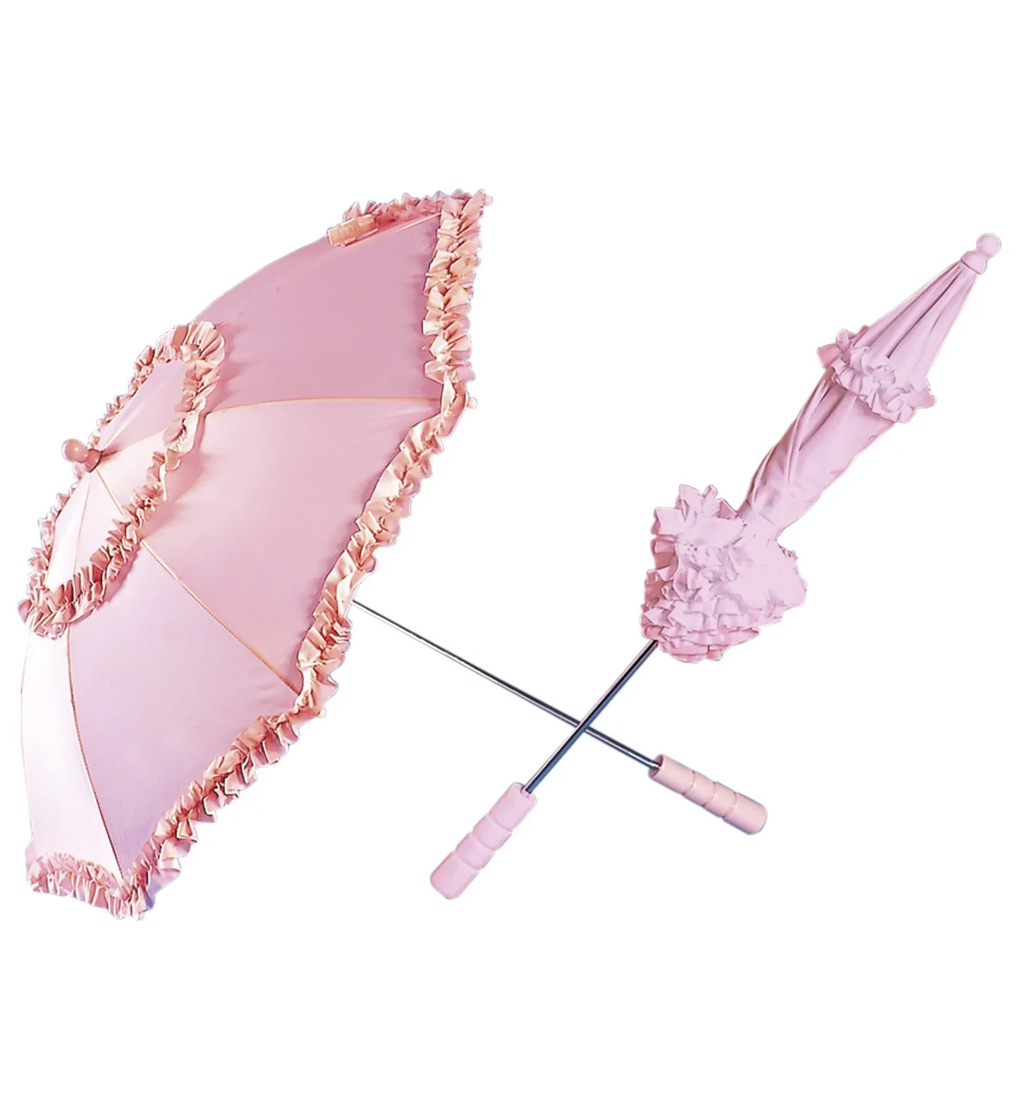 Sombrilla rosa con volantes Sombrillas Widmann