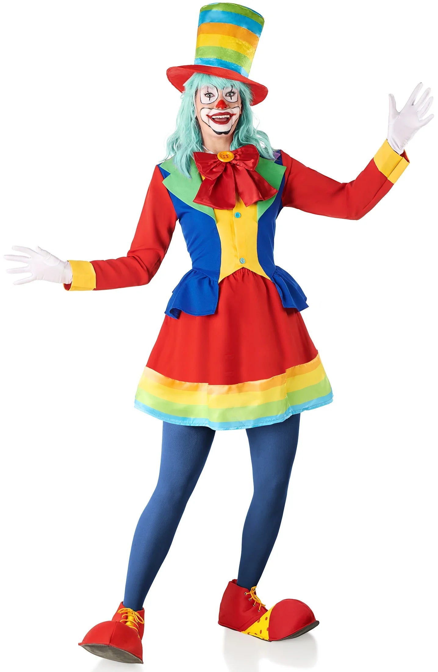 Disfraces para Grupo de Payaso Multicolor con Sombrero Payaso Disfraces Simon