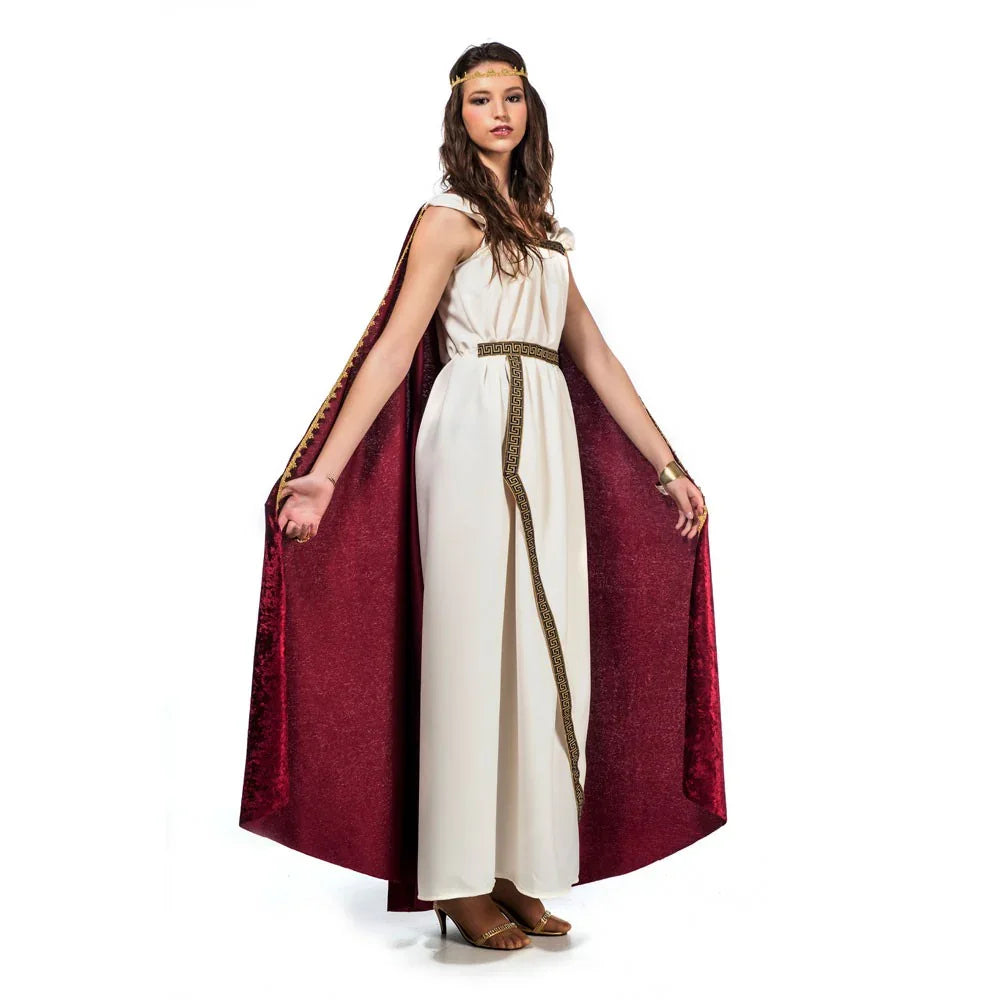 Disfraz de Romana Largo Capa Roja Romanos y Griegos Limit Sport