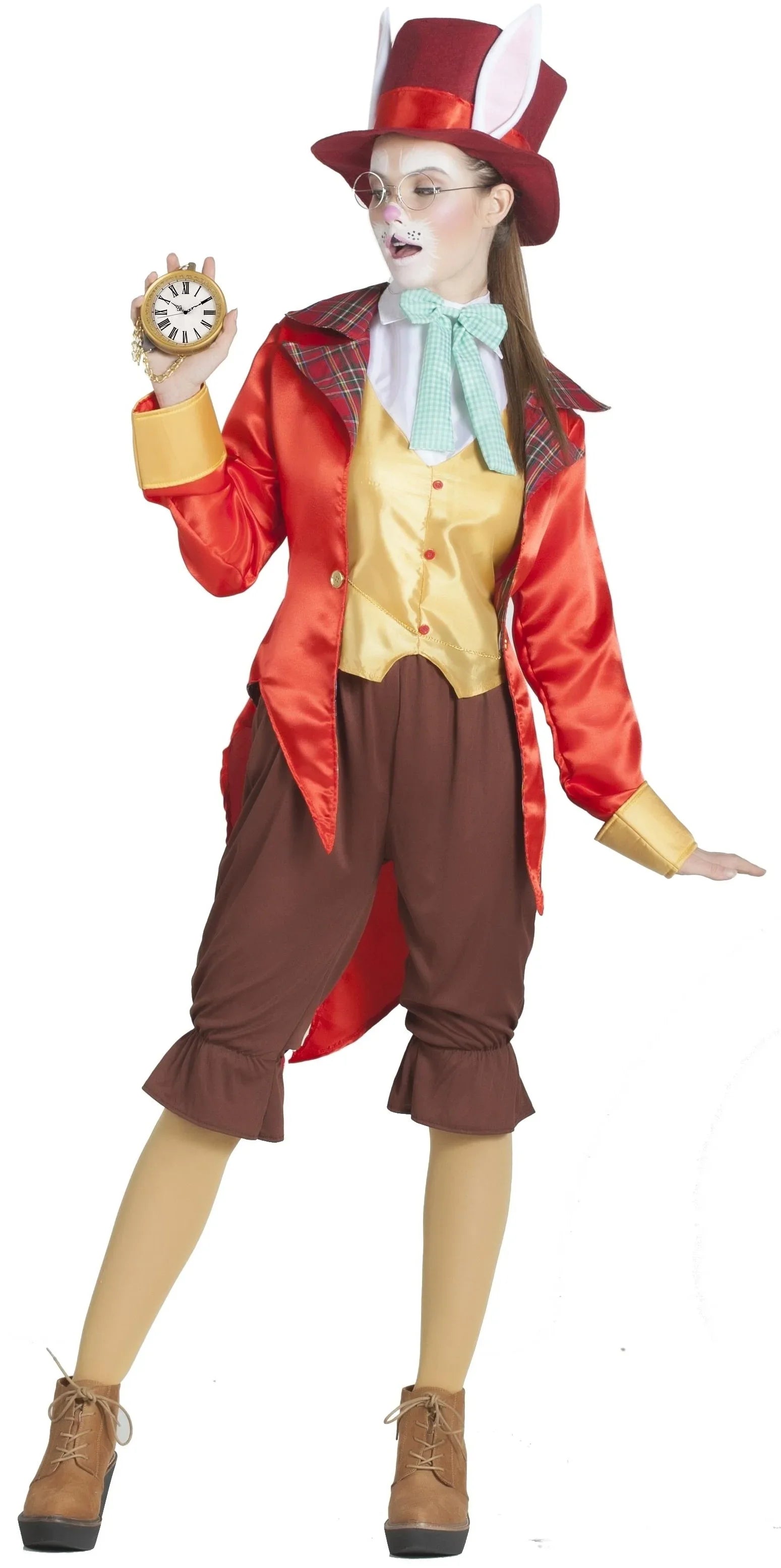 Disfraces en Pareja de Conejo de Alicia con Chaqueta Conejo Blanco de Alicia Disfraces Simon