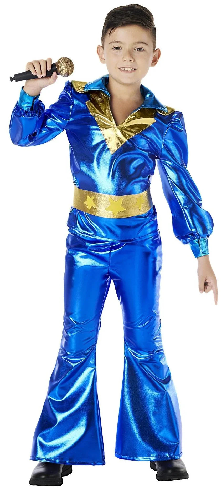 Disfraces para Grupo de Disco Años 70 Azul y Dorado Discotequeros Disfraces Simon