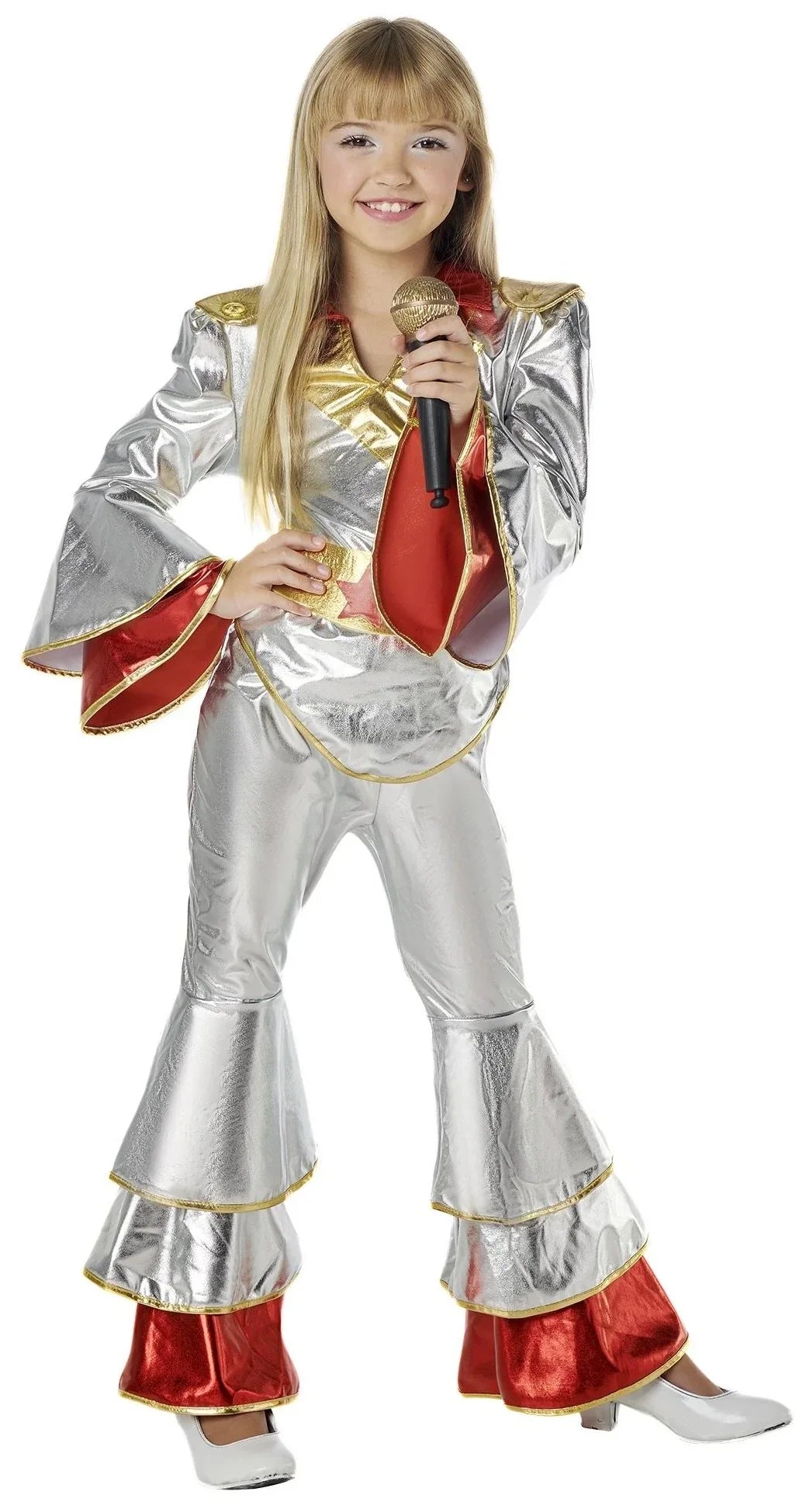 Disfraces para Grupo de Disco Años 70 Plateado y Rojo Discotequeros Disfraces Simon