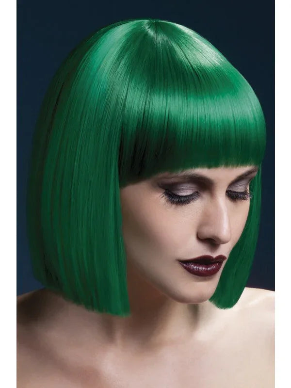 Peluca Verde de Media Melena Premium Pelucas Smiffys