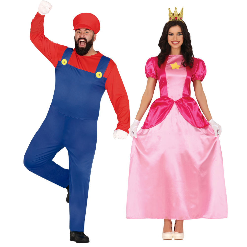 Déguisements de couple super mario et luigi