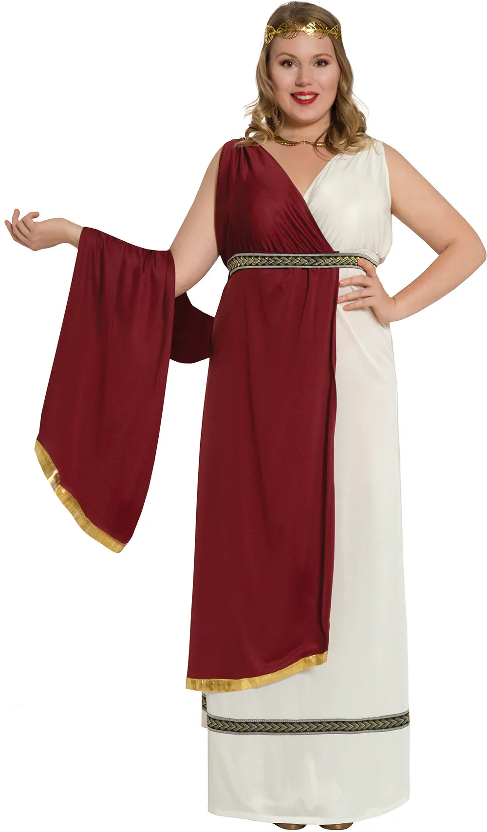 Disfraz de Dama Romana Granate para Mujer Romanos y Griegos Guirca
