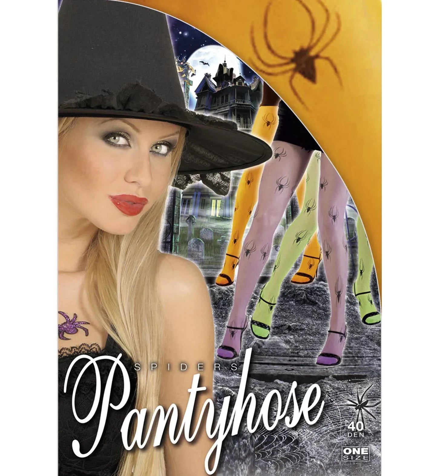 Pantys Fluorescentes con Arañas Medias y Pantys Widmann