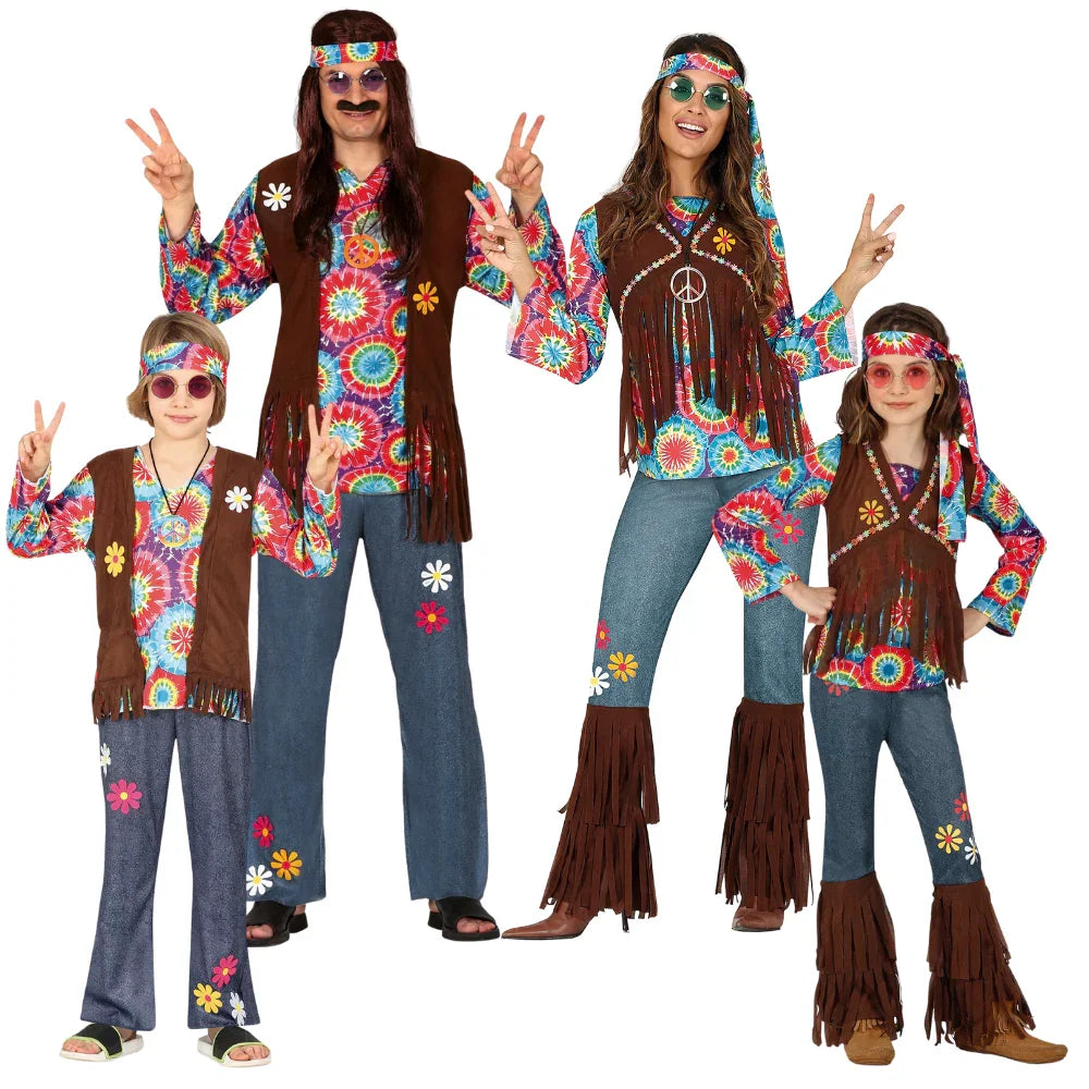 Disfraces para Grupo de Hippies Floreados Hippie Disfraces Simon