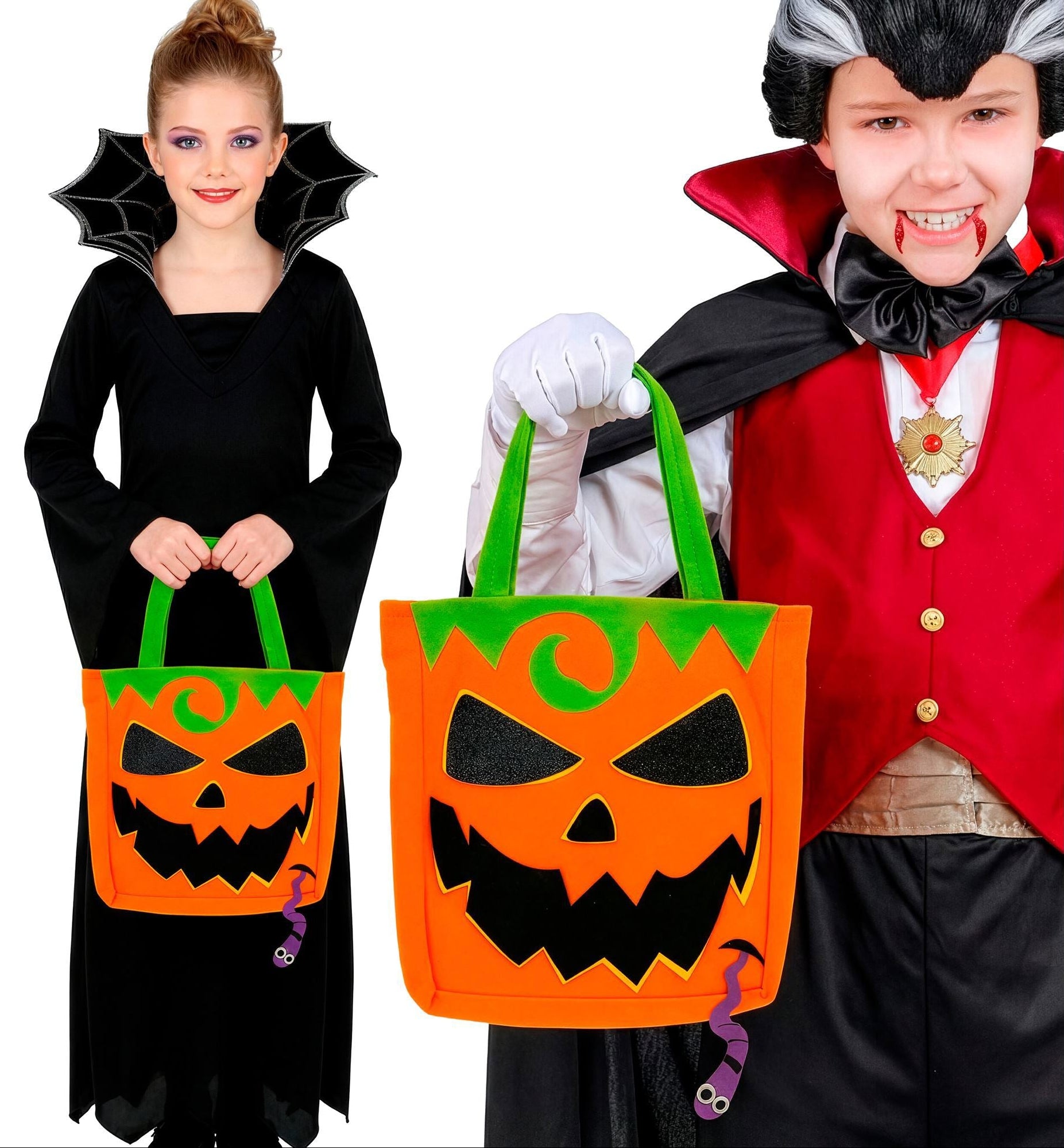 Sac Halloween "Trick or Treat" Citrouille Enfant