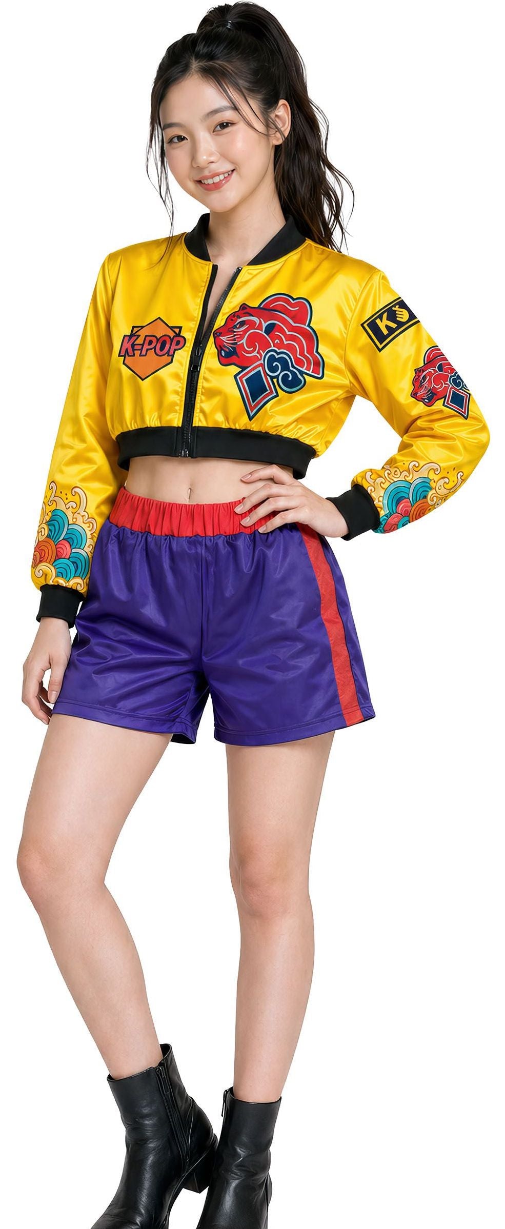 Déguisement de Rumi Basic Bomber K-pop pour Femme
