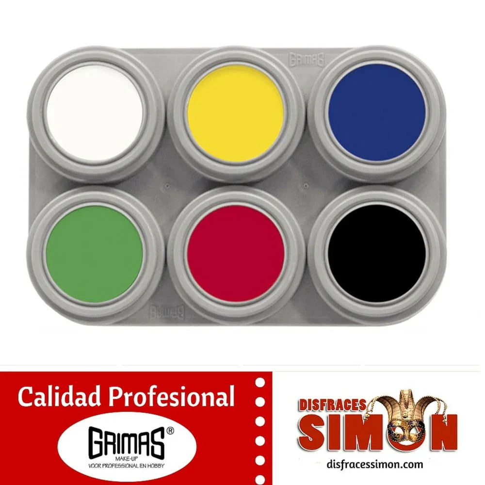Paleta Maquillaje al Agua 6 colores Maquillajes y Pinturas Grimas