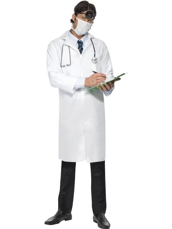 Bata de Médico con Mascarilla Enfermeras y Médicos Smiffys