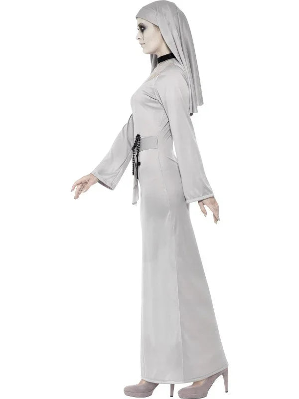 Disfraz de Monja Siniestra en Gris Halloween Smiffys