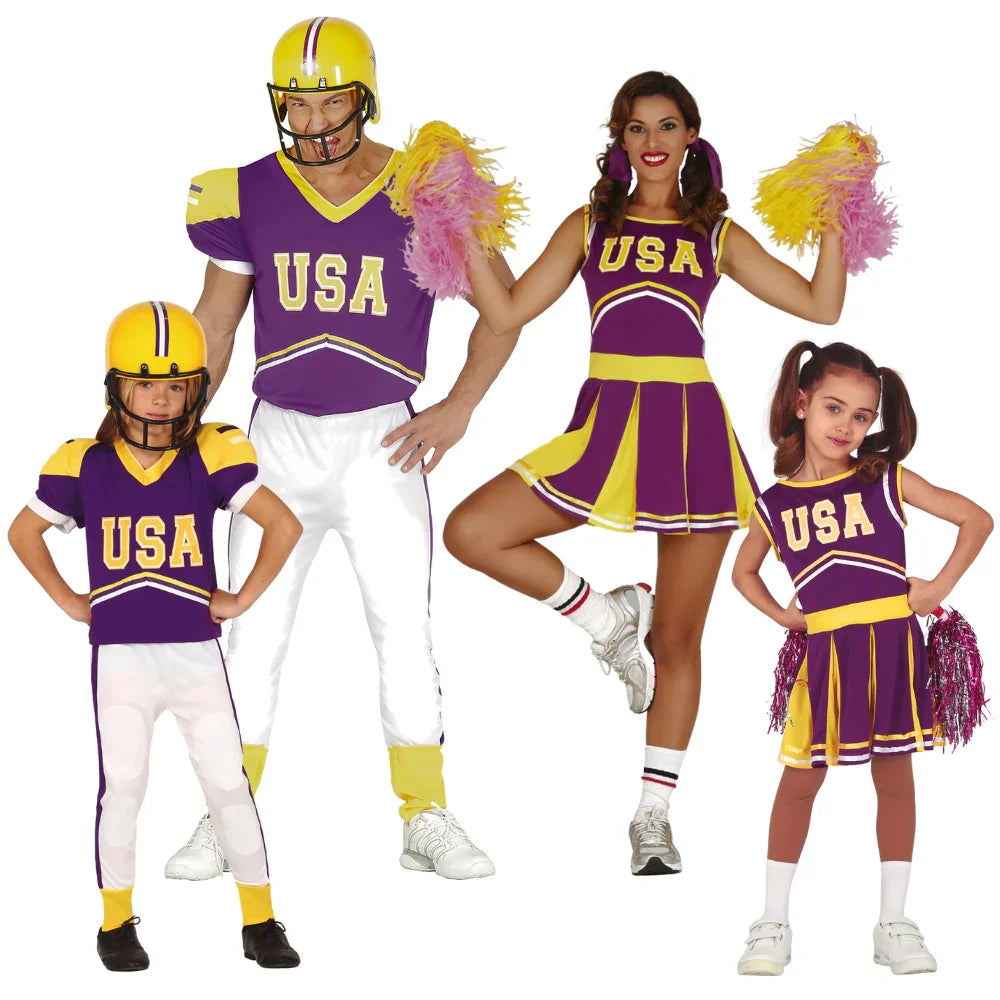 Disfraces para Grupo de Quarterback y Animadoras Deportistas y Animadoras Disfraces Simon