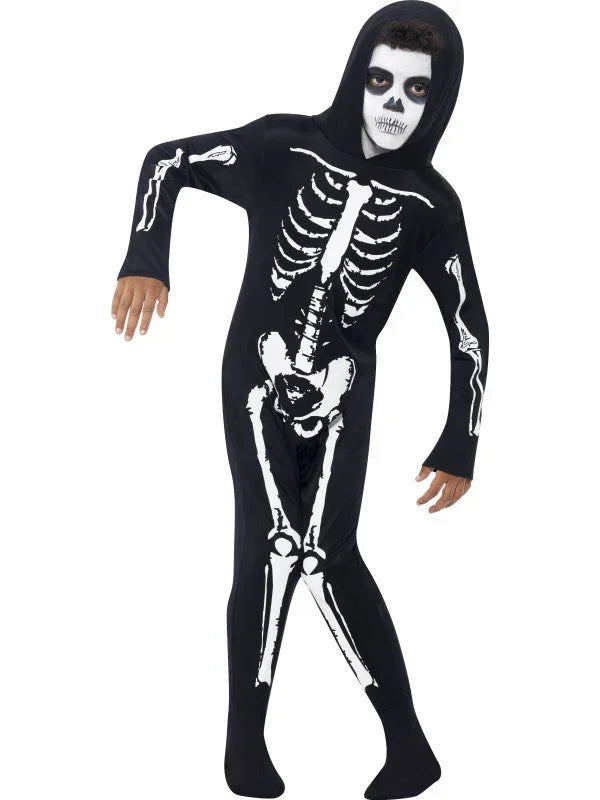 Disfraz de Esqueleto con Capucha para Niño Halloween Infantiles Smiffys