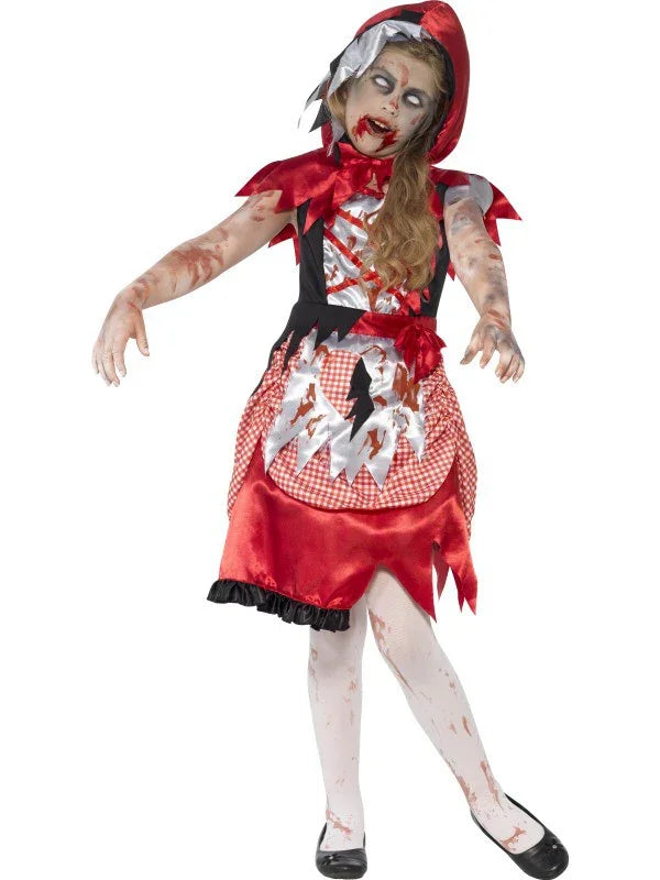 Disfraz de Caperucita Roja Zombie para Niña Halloween Infantiles Smiffys