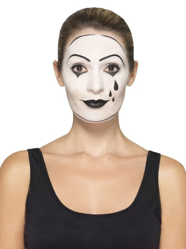 Disfraz de Mimo con Set Maquillaje Payasos, Bufones y Arlequines Smiffys