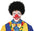 Perruques de clown avec boucles colorées
