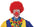 Perruques de clown avec boucles colorées