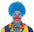 Perruques de clown avec boucles colorées