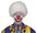 Perruques de clown avec boucles colorées