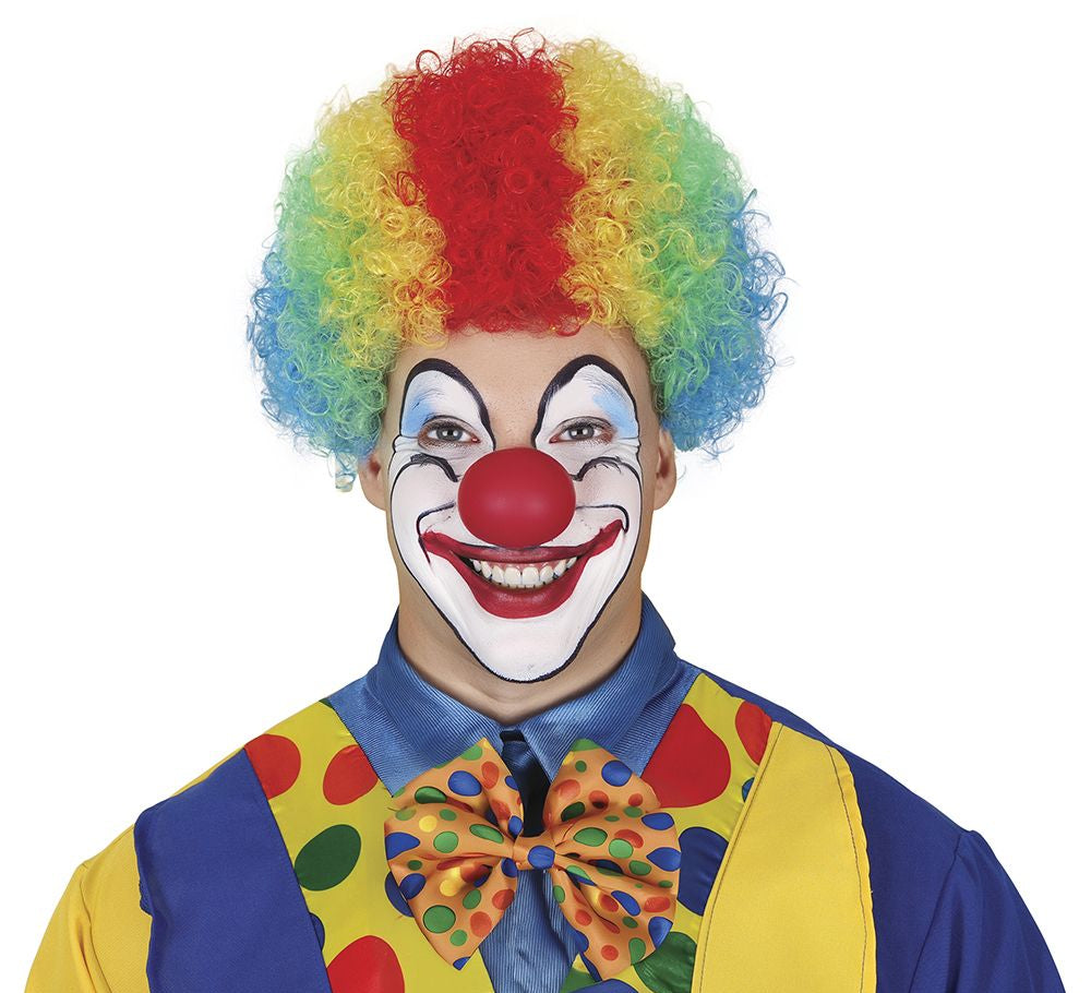 Perruques de clown avec boucles colorées