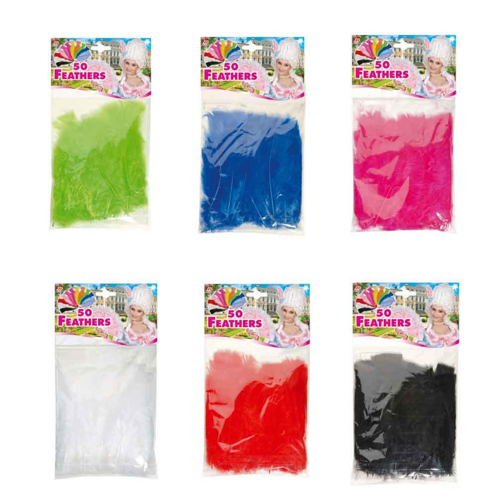 Pack de 50 Plumas de Colores COMPLEMENTOS Widmann