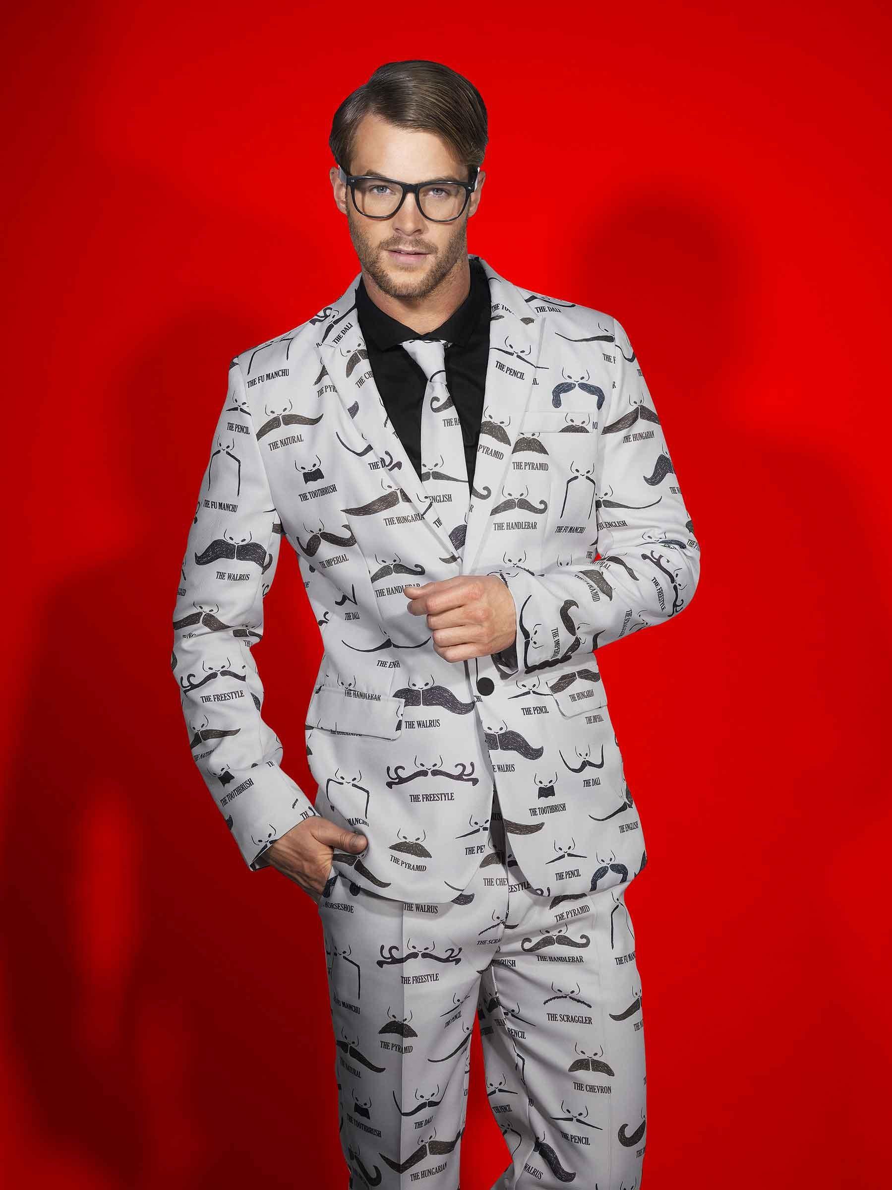 Traje de Bigotes Moustache para Hombre Trajes Originales Smiffys