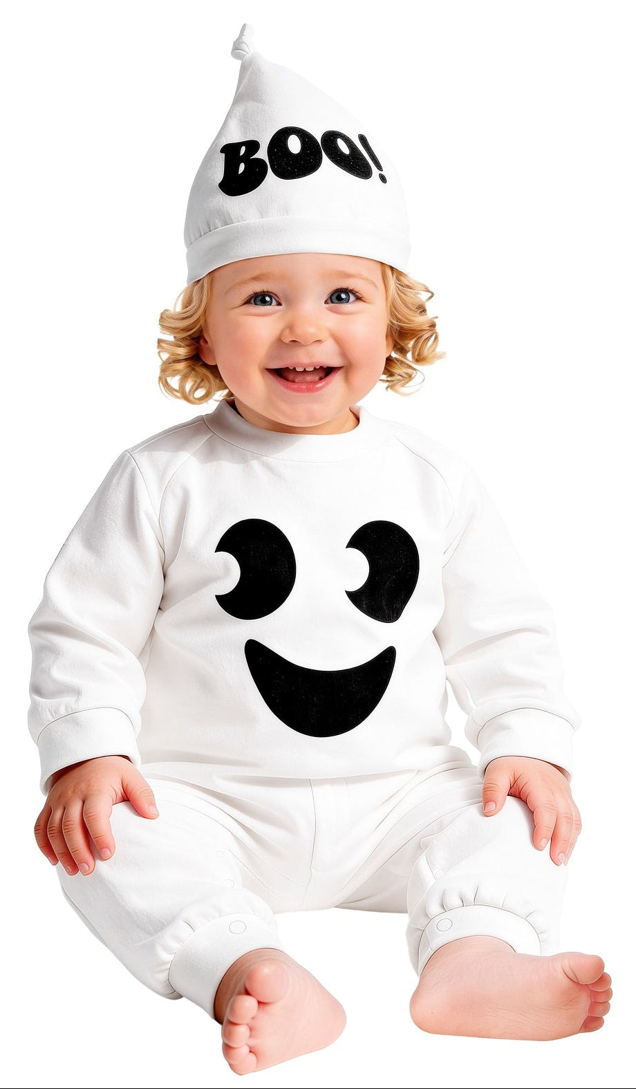 Déguisement fantôme souriant pour bébé