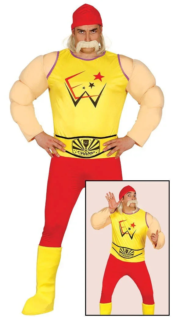 Disfraz de Hulk Hogan para Hombre Deportes y Animadoras Guirca