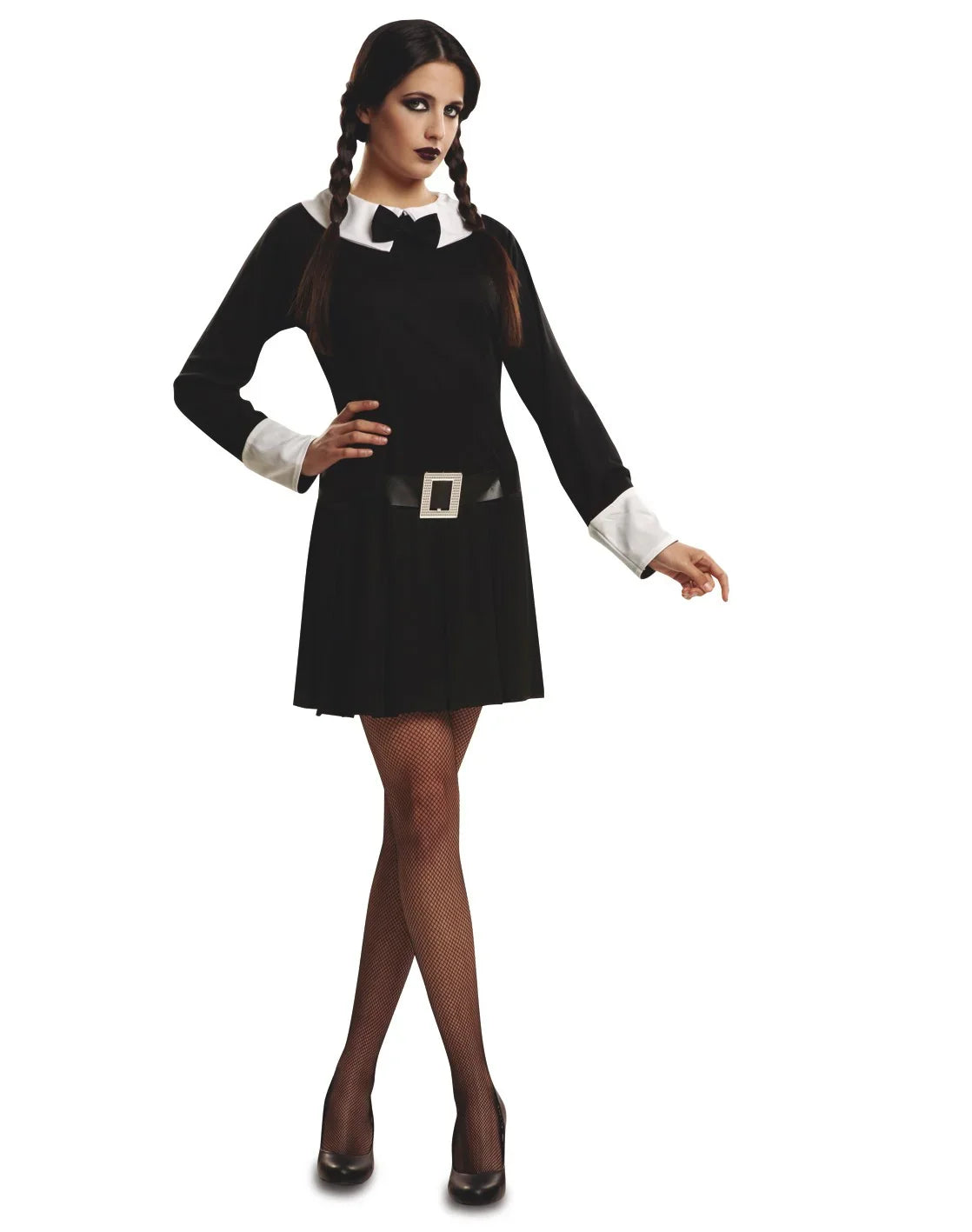 Disfraz de Miércoles Addams para Mujer Familia Addams Sustitución