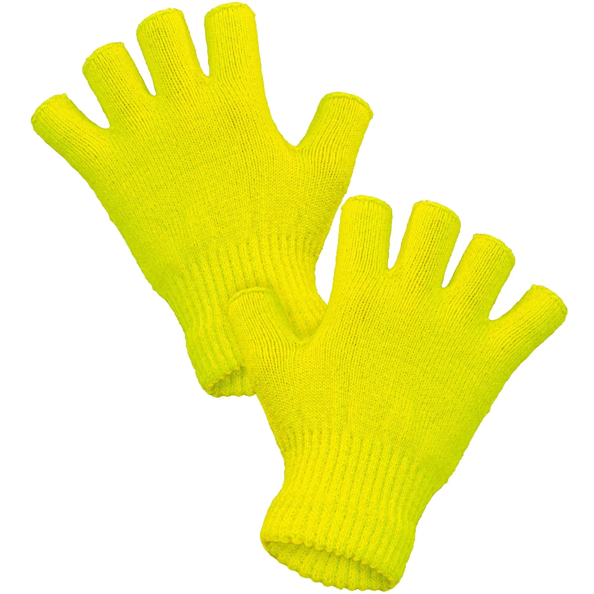 Guantes sin Dedos Abrigados Amarillo Neón Guantes Widmann