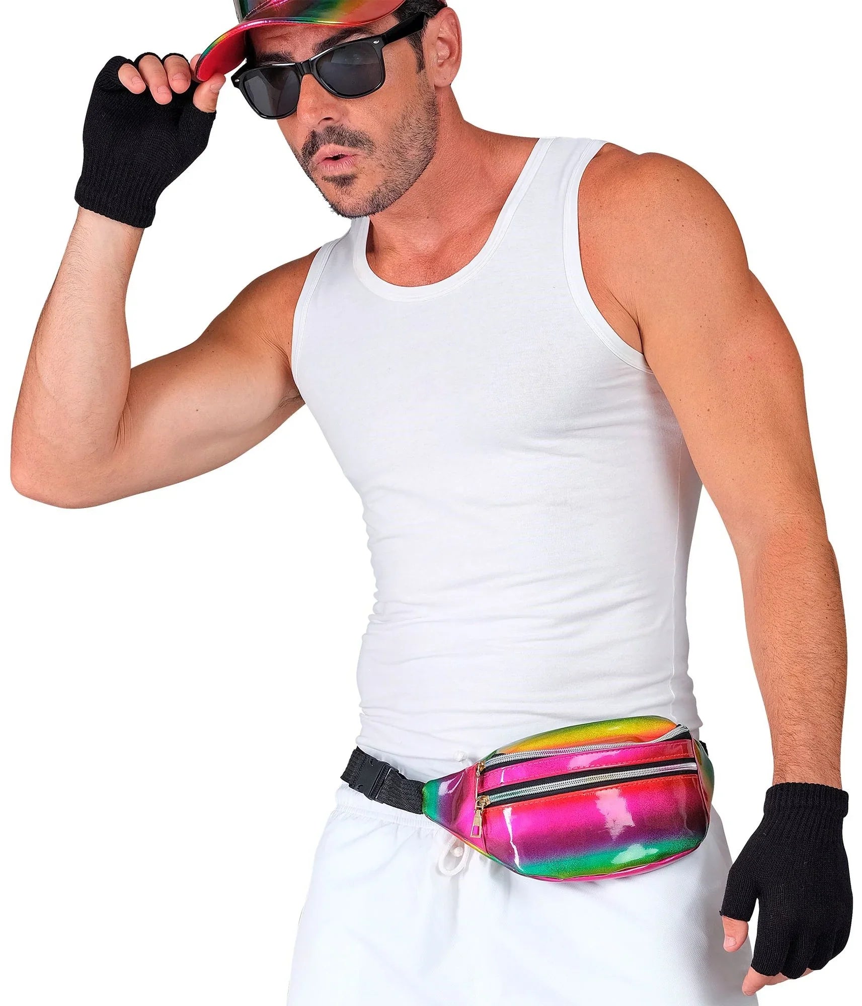 Guantes sin Dedos Abrigados Negros Guantes Widmann