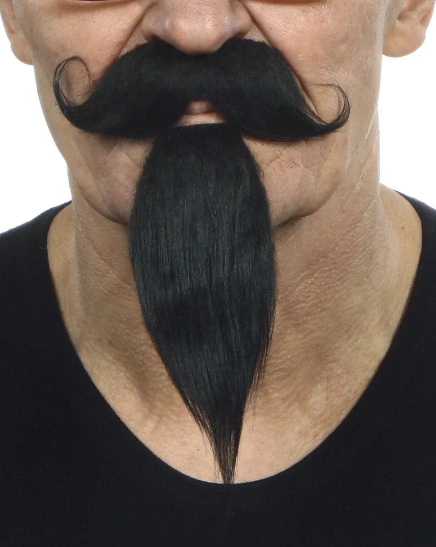 Bigote Francés Negro con Perilla Barbas y Bigotes Viving