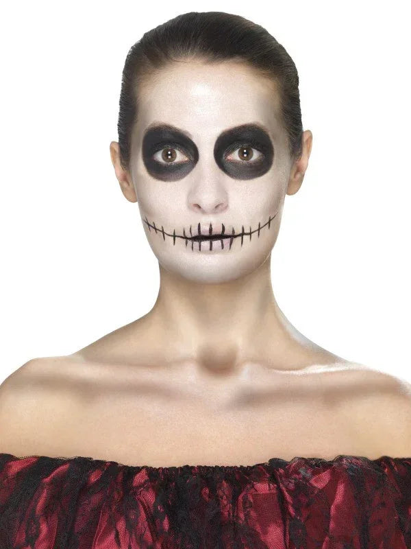 Kit Tatuajes y Maquillaje Catrina Rojo Kits de Maquillaje Smiffys