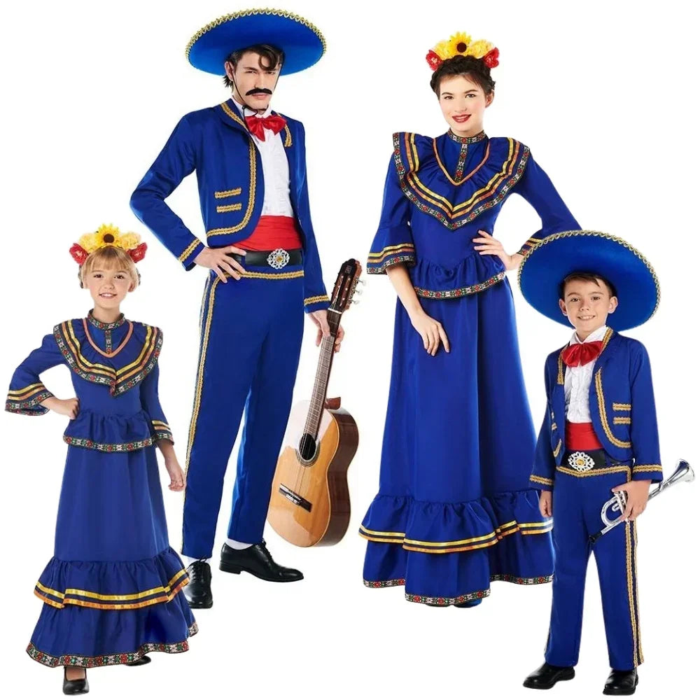 Disfraces para Grupo de Catrín y Catrina Azules Catrina Disfraces Simon