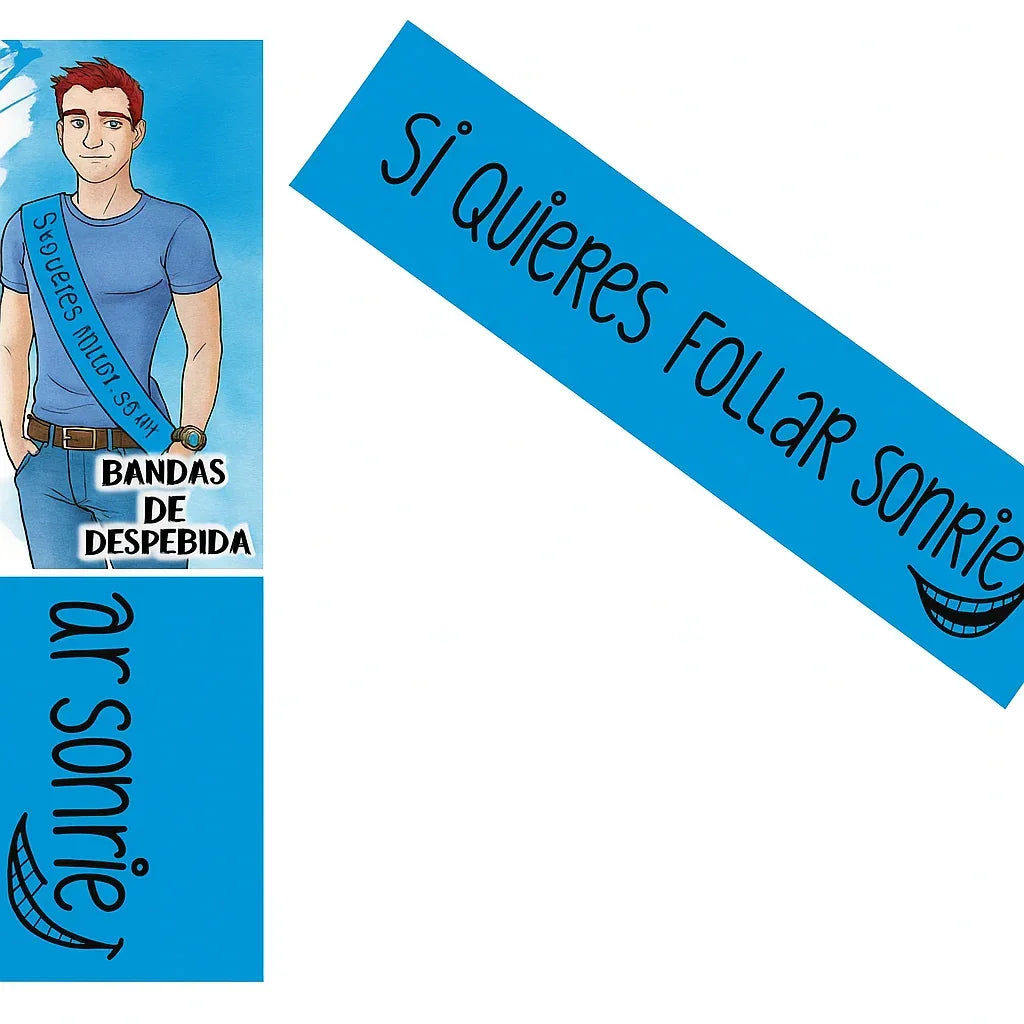 Banda Despedida Si Quieres Follar Sonríe Complementos para Despedidas Partilandia