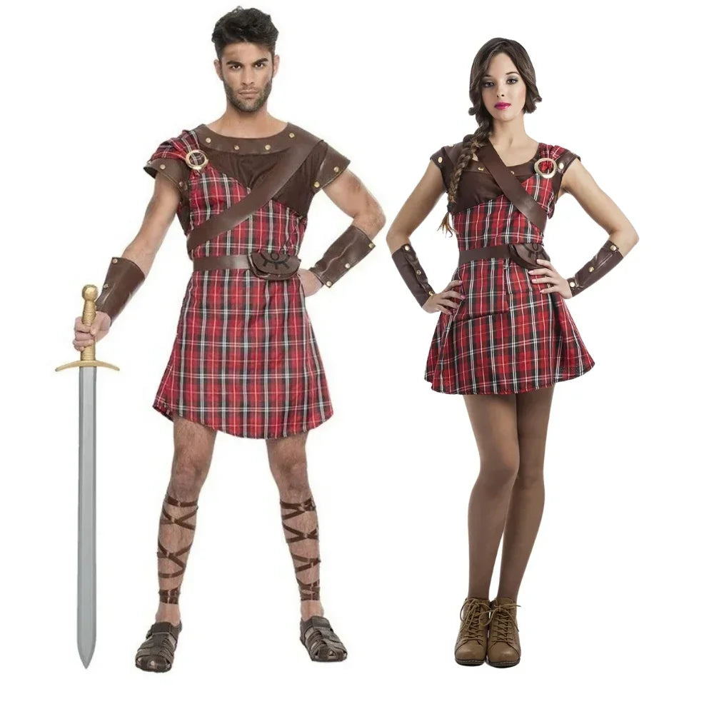 Disfraces en Pareja de Guerreros Escoceses Escoceses Disfraces Simon