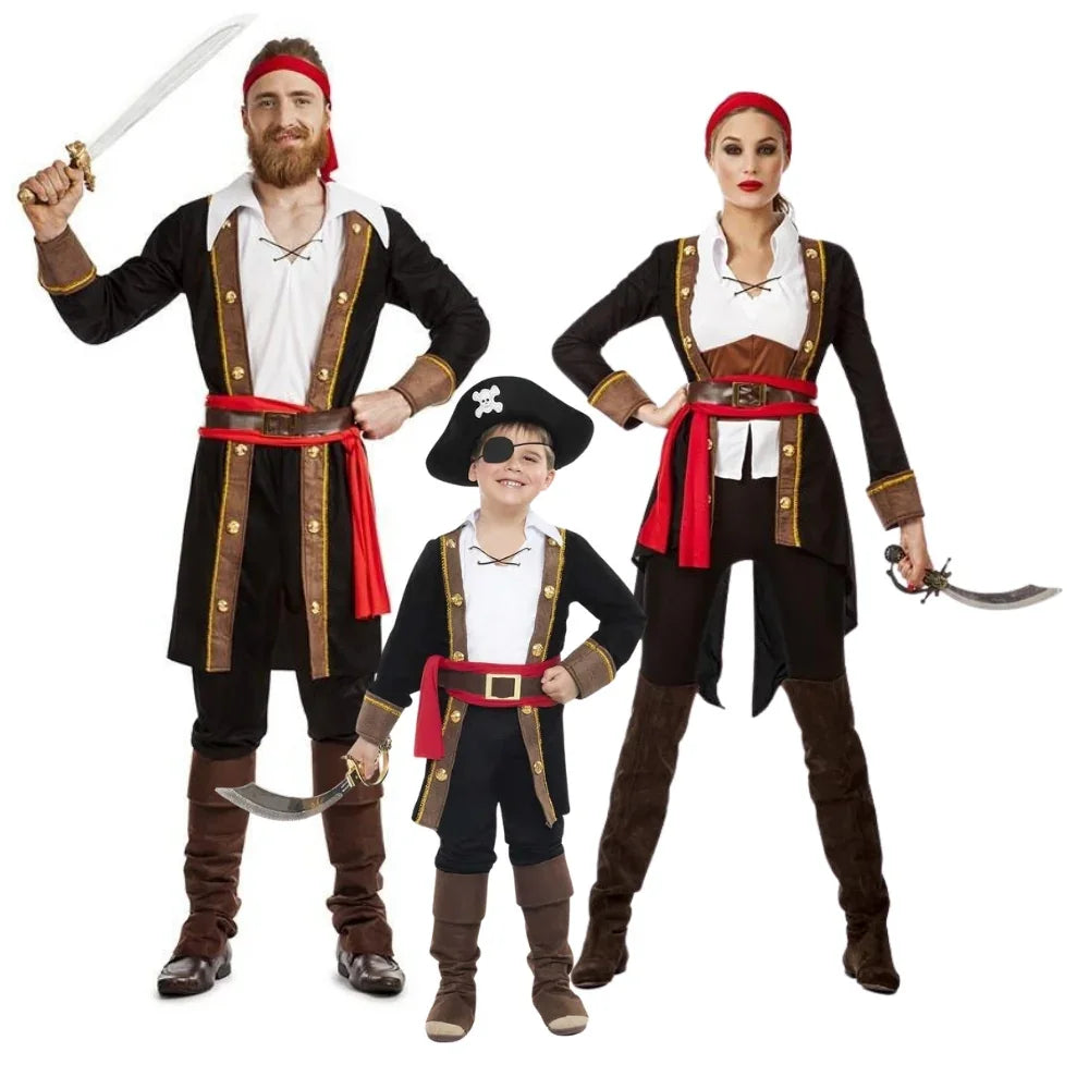 Disfraces para Grupo de Piratas con Abrigo Negro Pirata Disfraces Simon