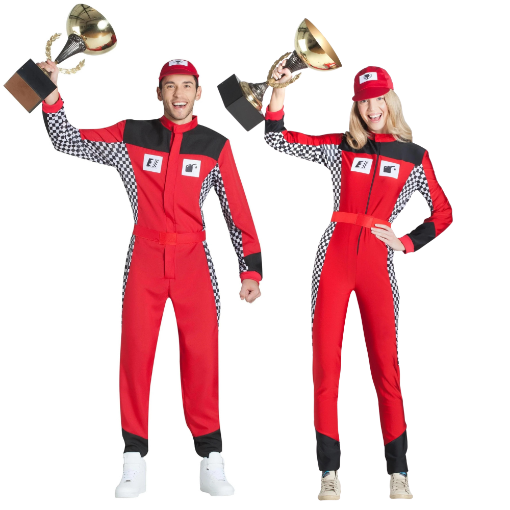 Déguisements de pilotes de f1 verts pour couples