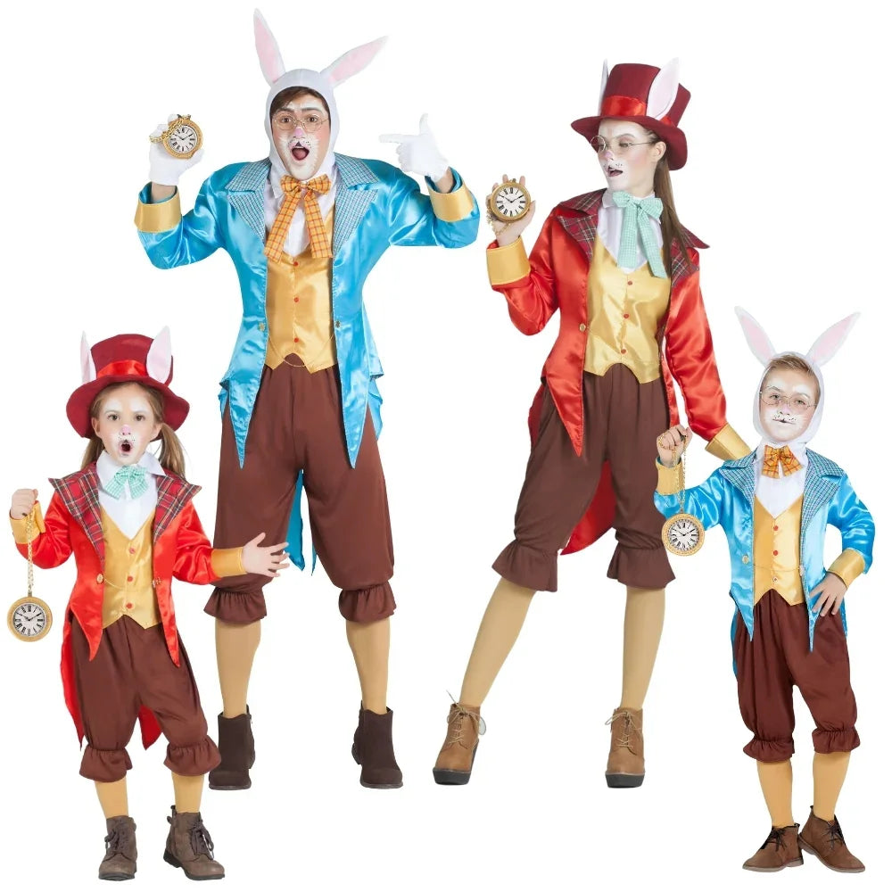 Disfraces para Grupo de Conejo de Alicia con Chaqueta Conejo Blanco de Alicia Disfraces Simon