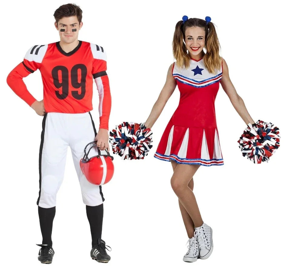 Disfraces en Pareja de Jugador de Fútbol Americano y Animadora Deportes y Animadoras Disfraces Simon